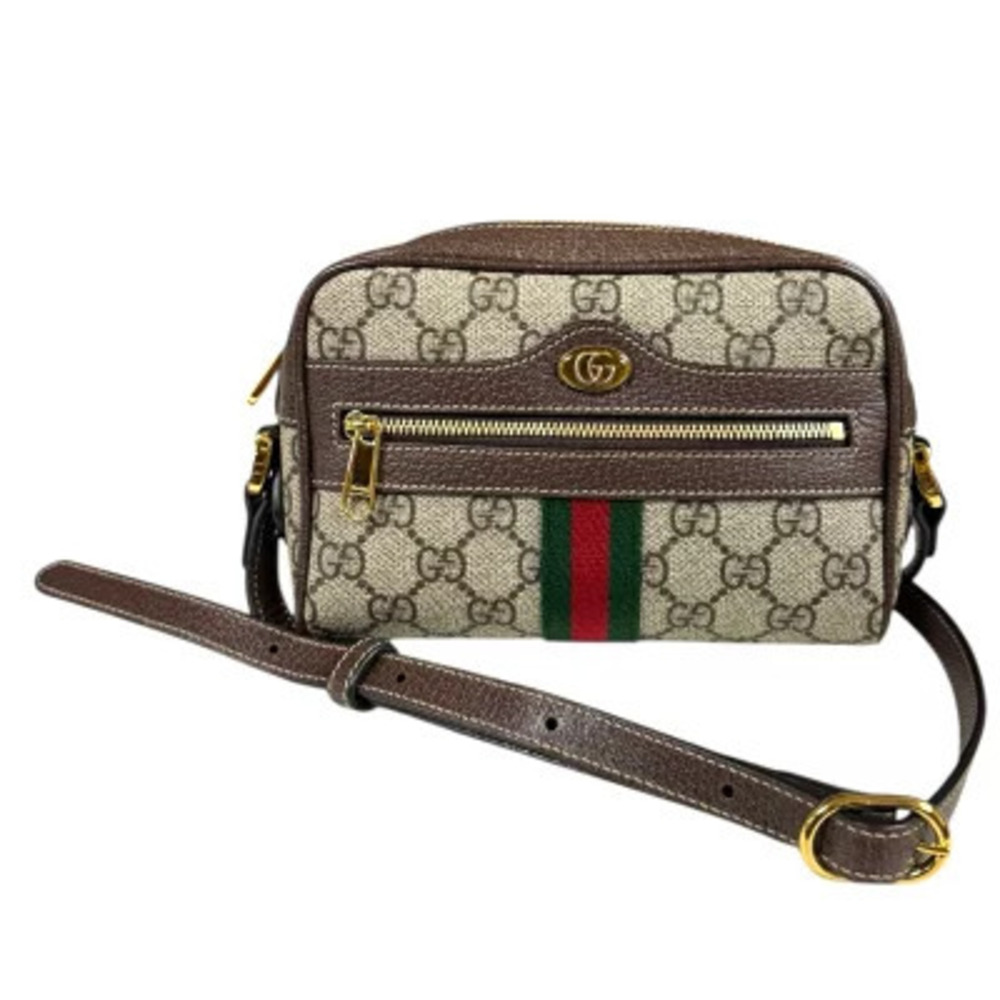 Gucci Ophidia Bag Shoulder GG Supreme Canvas Brown